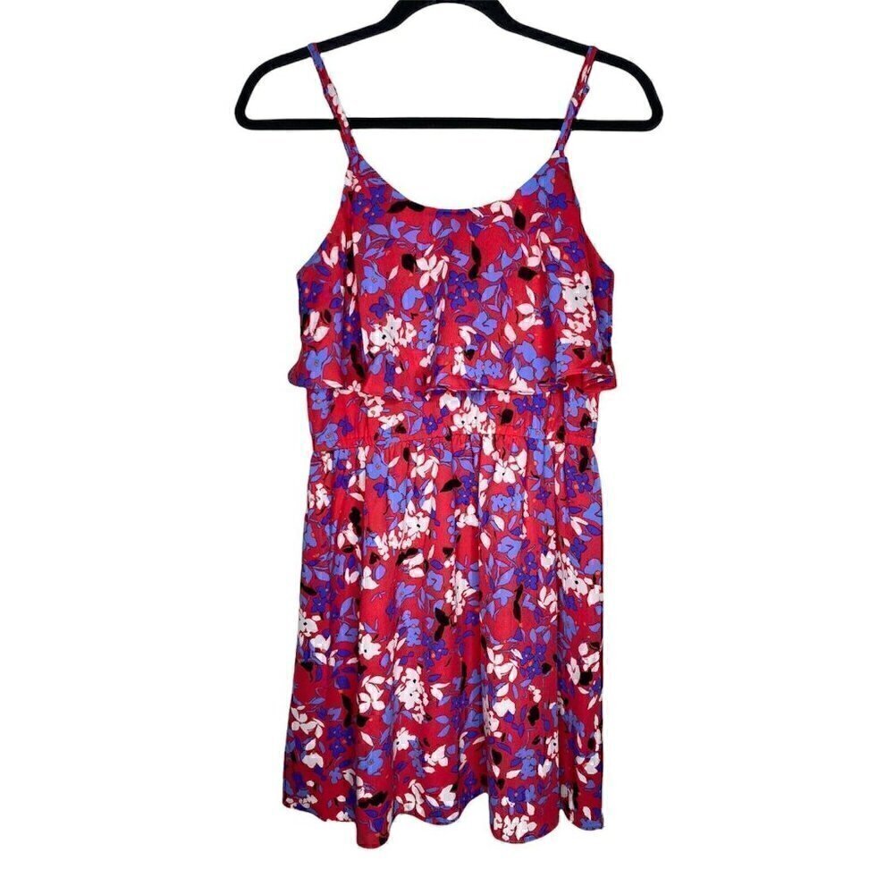 Elle Dress Size S Floral Sleeveless Mini Dress Women's Multicolor Layered Pink